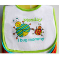 Custom Made Cartoon Printed Promotional Customized Cotton Terry Baby Wear Bib